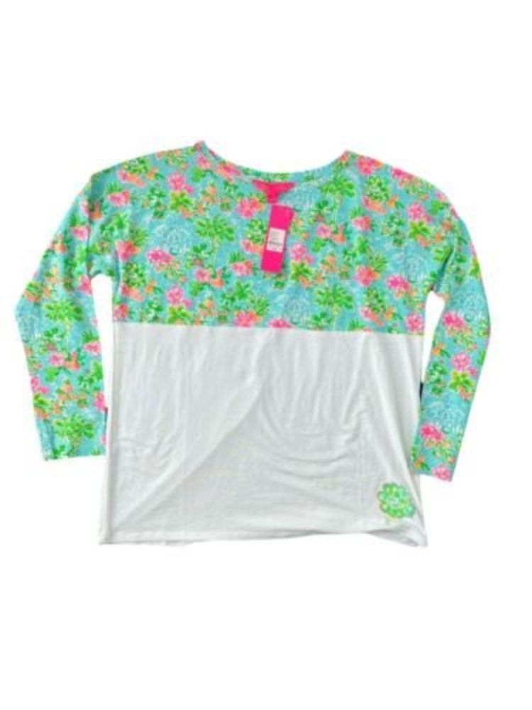 Lilly Pulitzer X Disney Finn Long Sleeve Large Mickey Minnie Castle New